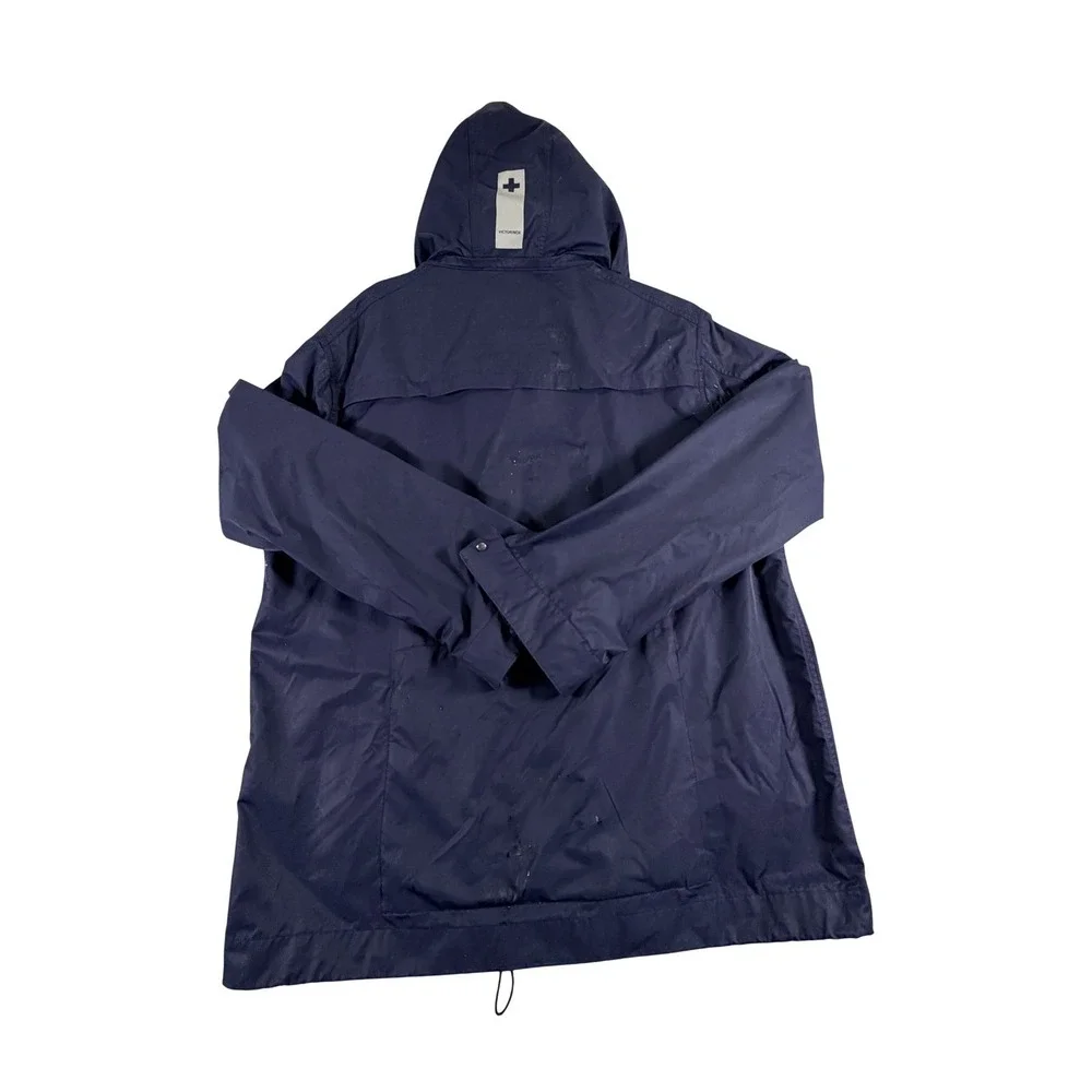 Victorinox Swiss Army Mens XL Navy Blue Hooded Full Zip Field Jacket Coat